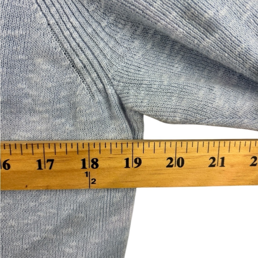 Eileen Fisher Linen Longline Button Front Women’s Cardigan Size Large Light Blue - Picture 9 of 10